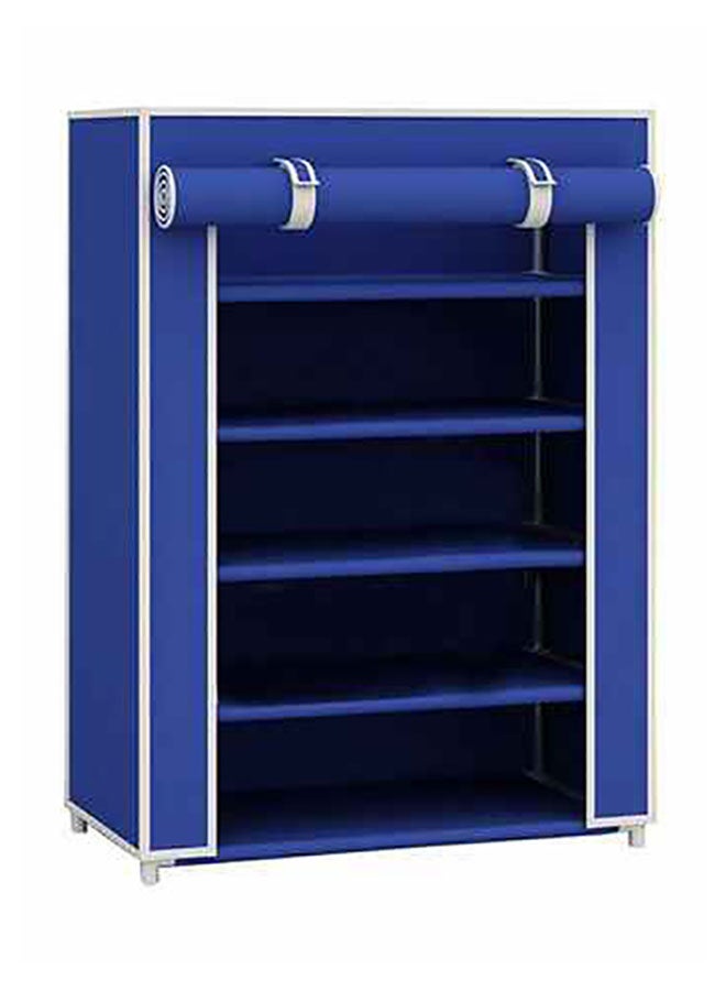 Shoe Closet 5 Rack With Cover Blue 1.5x23.6x12inch