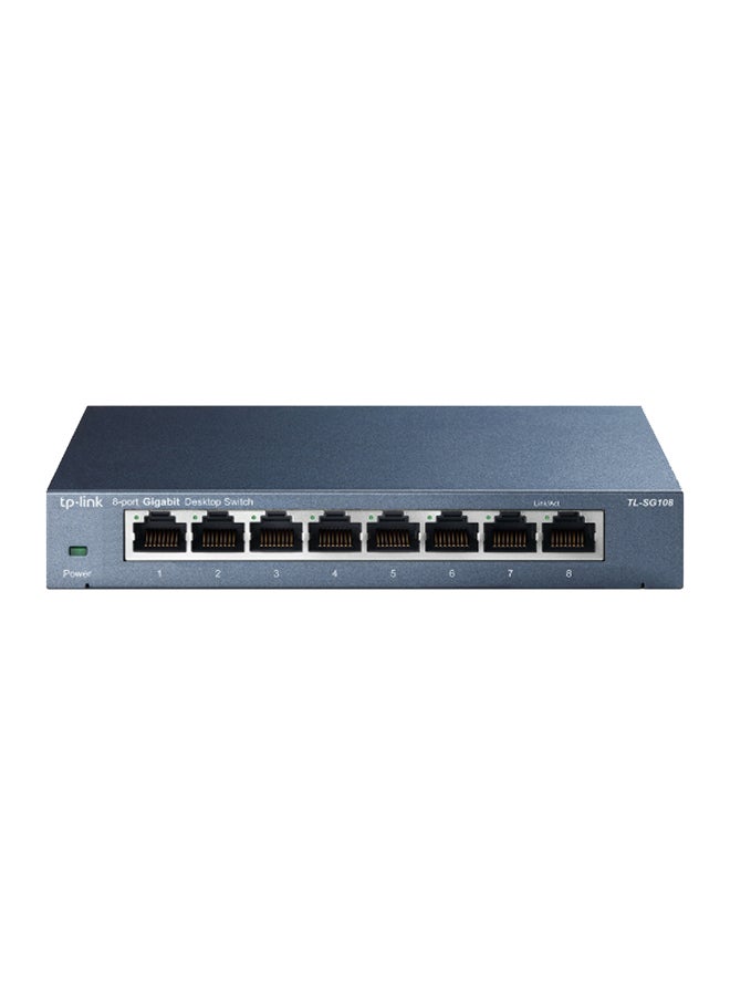 TP-LINK - 8-Port Gigabit Desktop Switch TL-SG108 Green - Image 1