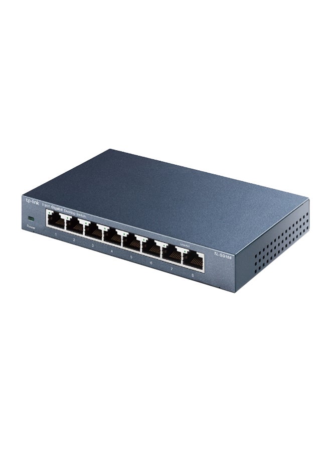 TP-LINK - 8-Port Gigabit Desktop Switch TL-SG108 Green - Image 1
