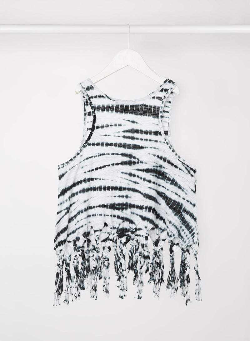 Aila - Crop Top Black/White - Image 1