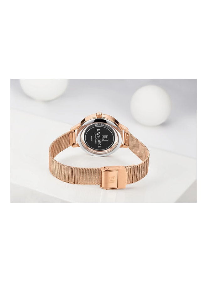 NAVIFORCE Women's Stainless Steel Analog Watch 5014 Rg-W - Image 2