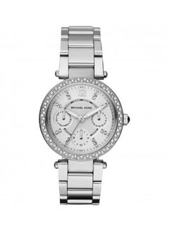Women's Analog Round Wrist Watch With Stainless Steel Strap MK5615
