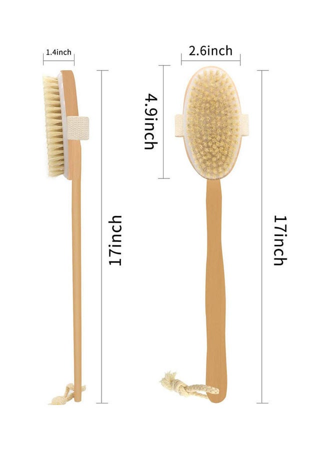 Dry Brushing Body Brush Beige - Image 2