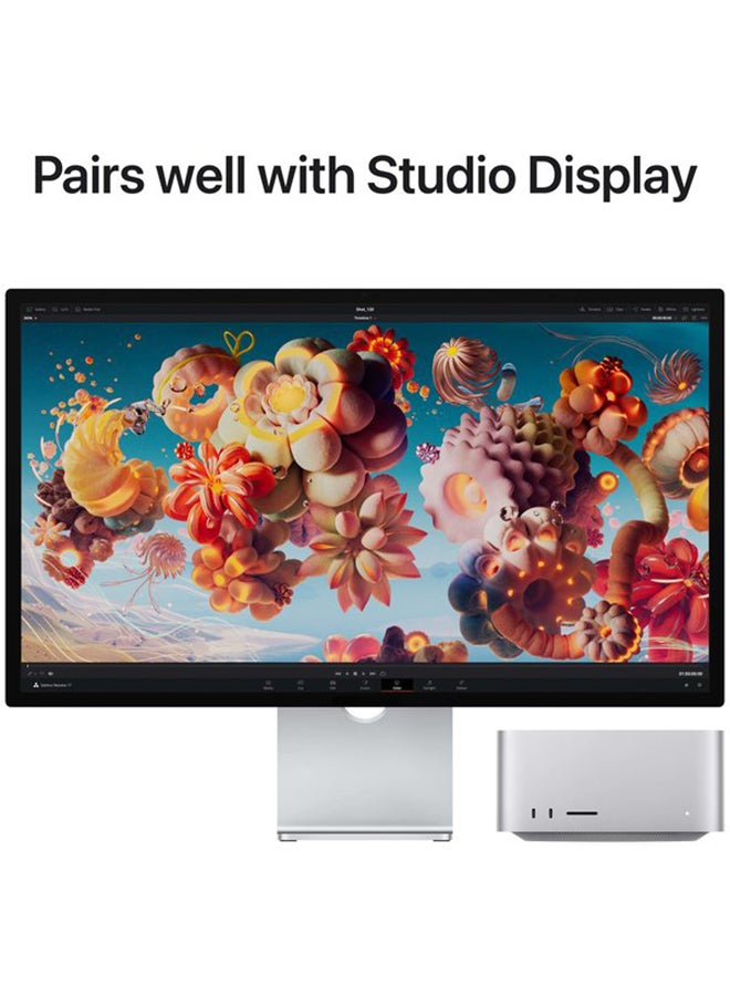 Apple - Mac Studio Apple M1 Max chip with 10‑core CPU and 24‑core GPU 32GB RAM 512GB SSD english_arabic Silver - Image 1