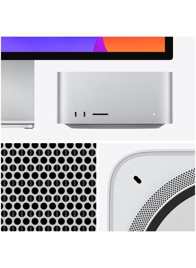 Apple - Mac Studio Apple M1 Max chip with 10‑core CPU and 24‑core GPU 32GB RAM 512GB SSD english_arabic Silver - Image 1