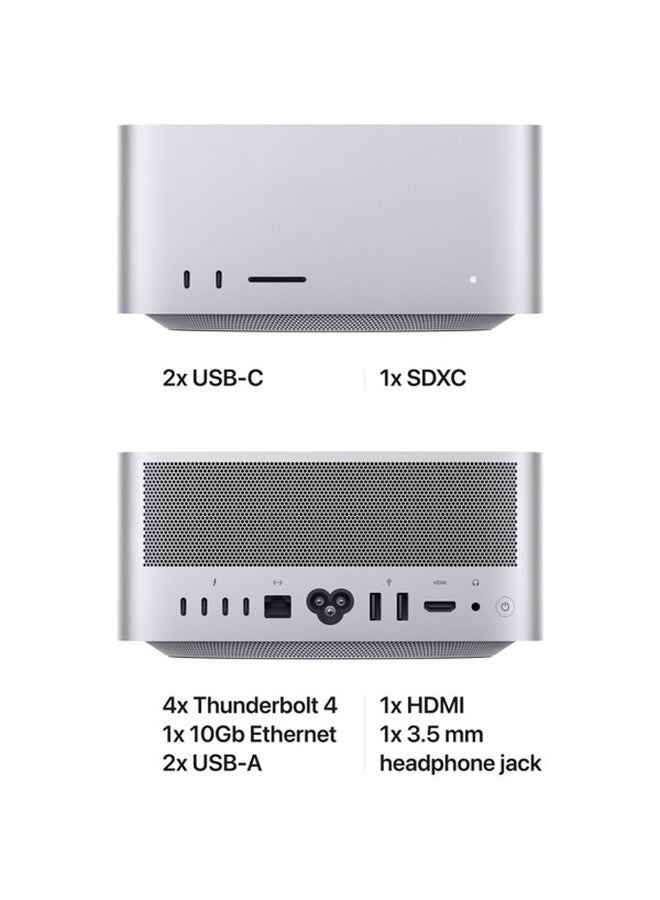 Apple - Mac Studio Apple M1 Max chip with 10‑core CPU and 24‑core GPU 32GB RAM 512GB SSD english_arabic Silver - Image 1