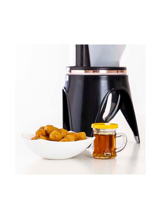 GEEPAS Sweet Dumpling/Luqaimat Maker1L Bowl Capacity  Digital Screen Counter  3 Dough Ball At A Time  On/Off Switch  Easy To Clean GSM63046 Black/Gold - Image 2