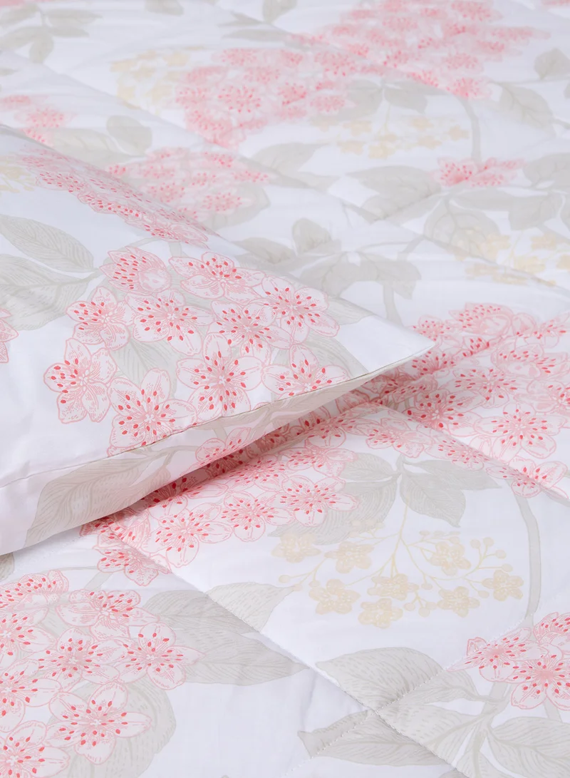 Noon East Comforter Set With Pillow Cover 50X75 Cm, Comforter 240X200 Cm - For Queen Size Mattress - 100% Cotton Cordelia Percale - Sleep Well Lightweight And Warm Bed Linen Cordelia Blush