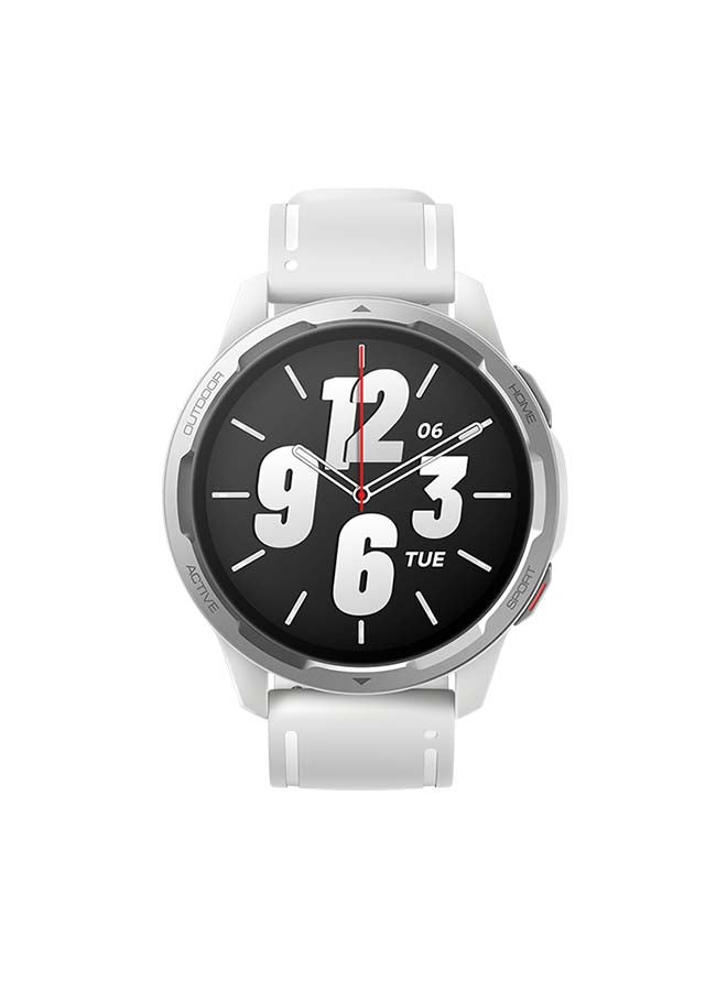 Xiaomi - Watch S1 Active 1.43" Touch Screen AMOLED Display 5ATM Water Resistant 12 Days Battery Life GPS 117 Fitness Modes 200+ Faces Bluetooth Phone Call NFC Support Moon White - Image 1