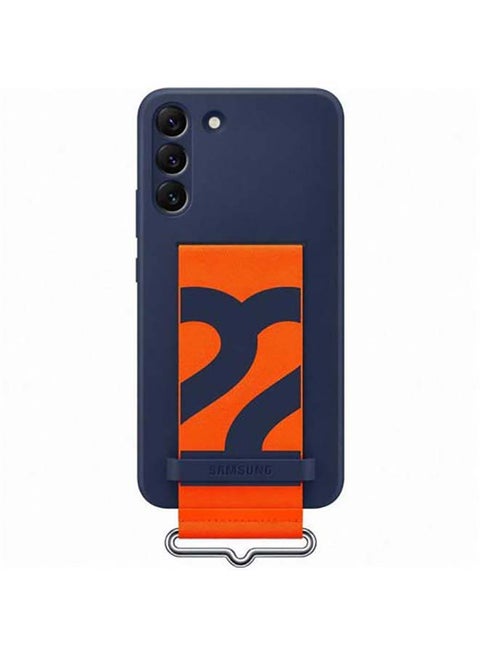 Protective Silicone Case Cover For S22 Plus With Strap Navy