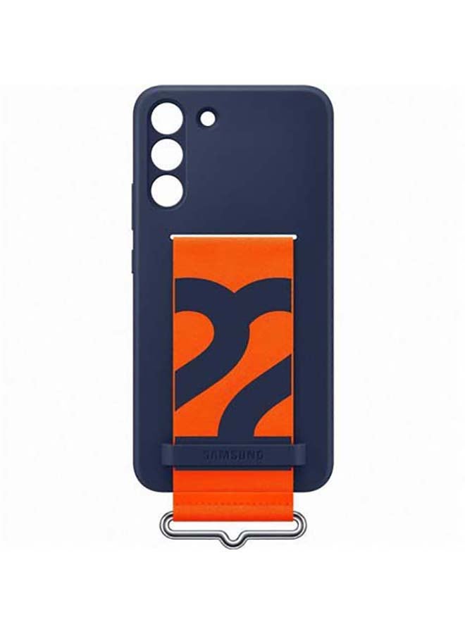 Protective Silicone Case Cover For S22 Plus With Strap Navy