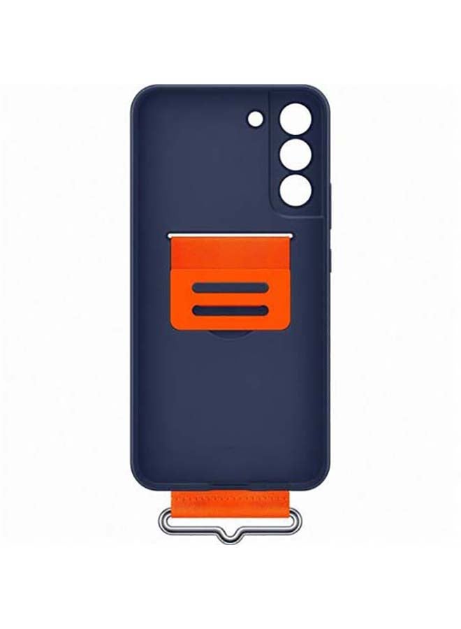 Protective Silicone Case Cover For S22 Plus With Strap Navy