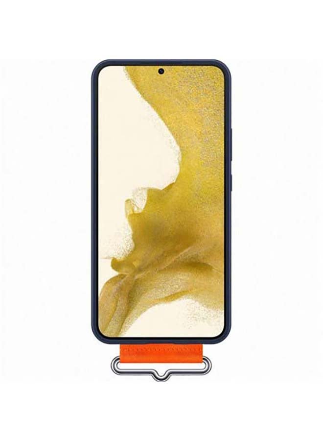 Protective Silicone Case Cover For S22 Plus With Strap Navy