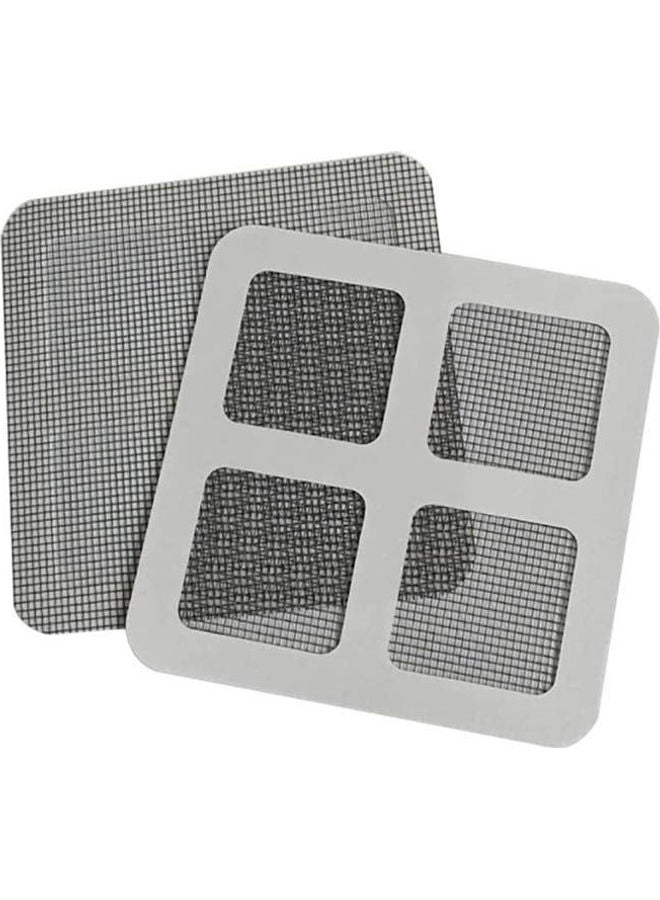 Generic 12 Pack Window And Door Repair Kit Fiberglass Repair Screen Patches Strong Adhesive Grey  - Image 1