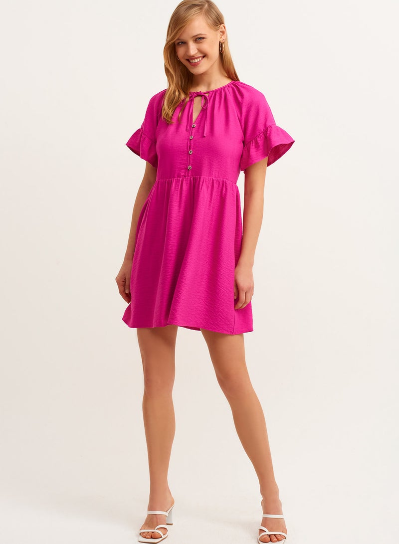 OXXO Cut-Out And Slit Detailed Dress Pink  - Image 1
