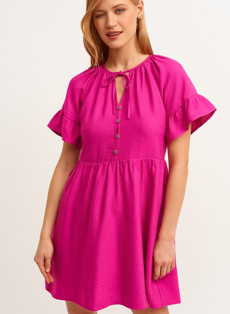 OXXO Cut-Out And Slit Detailed Dress Pink  - Image 2