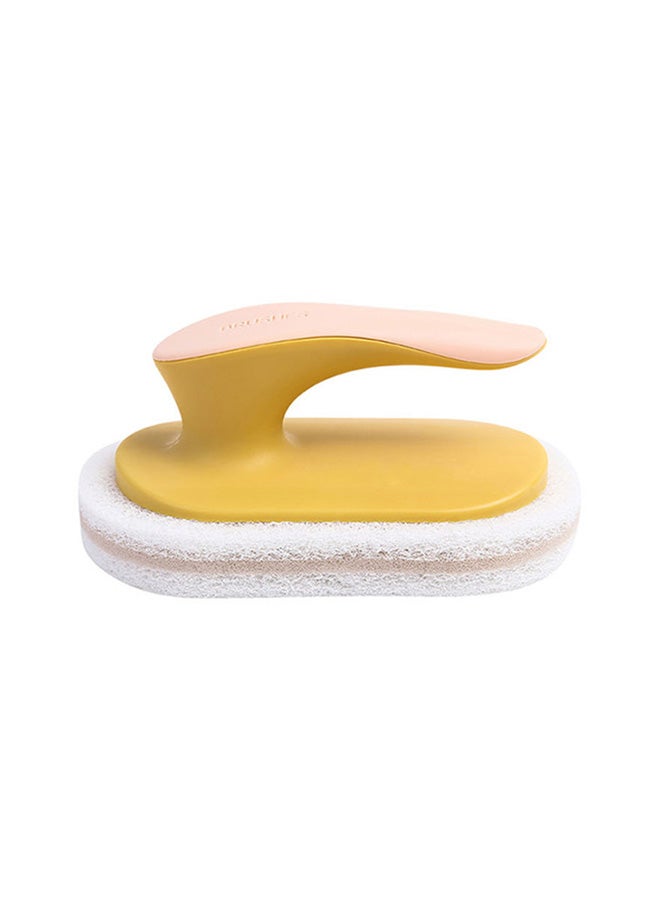 fashionhome Long Lasting Firm Grip Handheld Cleaning Sponge Yellow 13.5x6cm - Image 1