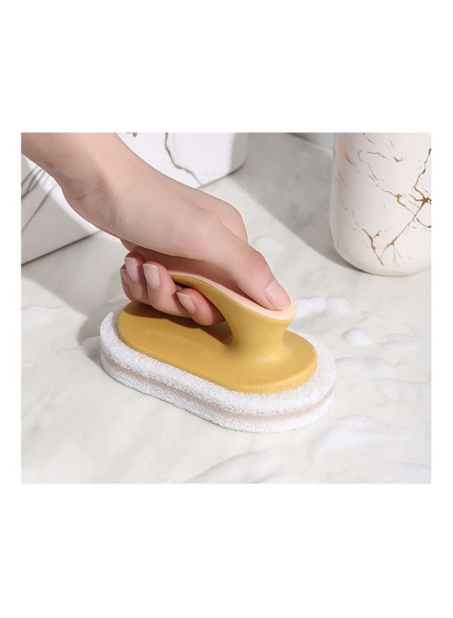 fashionhome Long Lasting Firm Grip Handheld Cleaning Sponge Yellow 13.5x6cm - Image 2