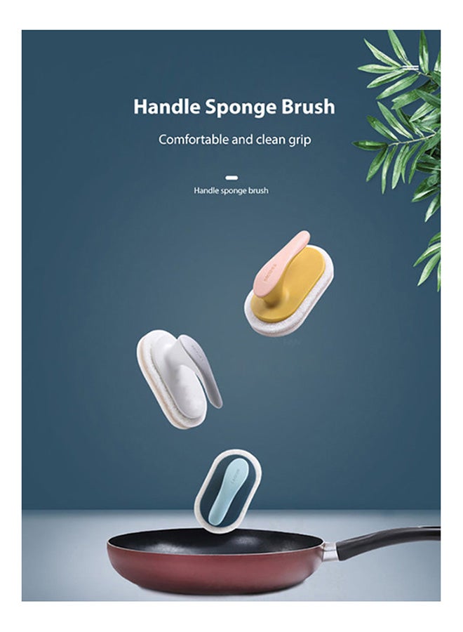 fashionhome Long Lasting Firm Grip Handheld Cleaning Sponge Yellow 13.5x6cm - Image 3