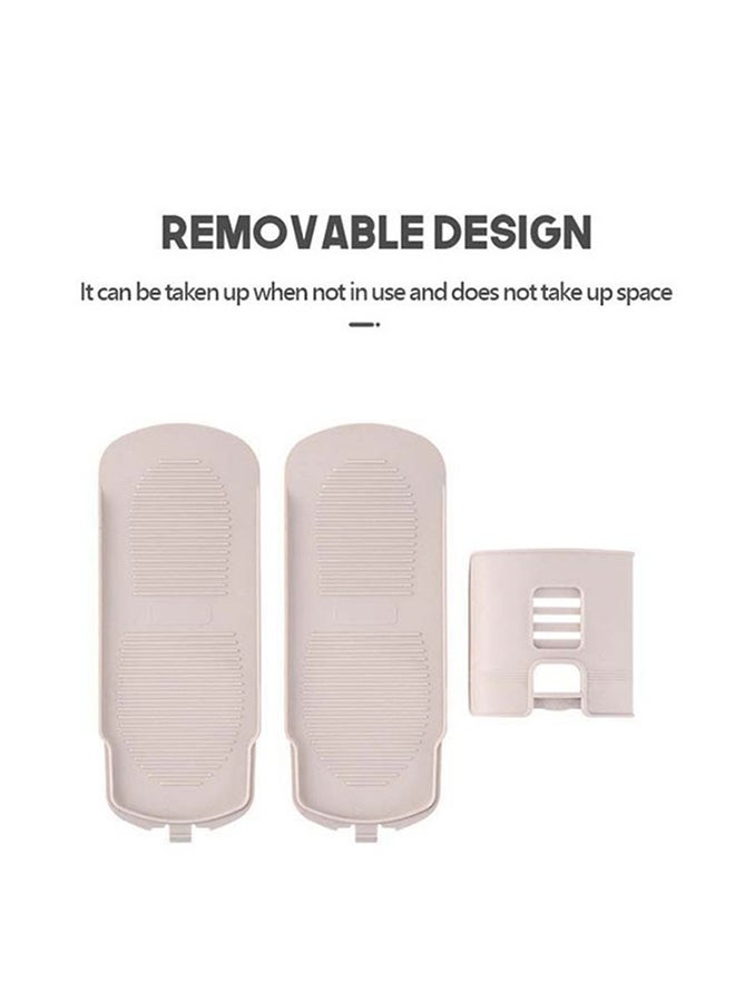 fashionhome 2 Pieces Adjustable Shoe Rack Drying Organizer Beige 25.5x9.7cm  - Image 3