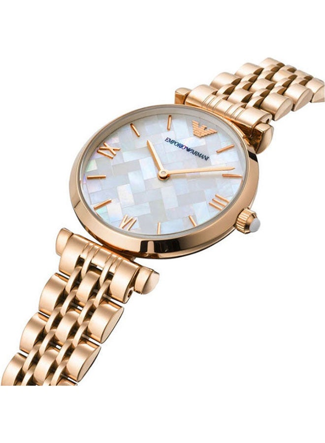 امبوريو ارماني ساعة يد بعقارب وسوار من الإستانلس ستيل طراز AR11110 للنساء - Image 3