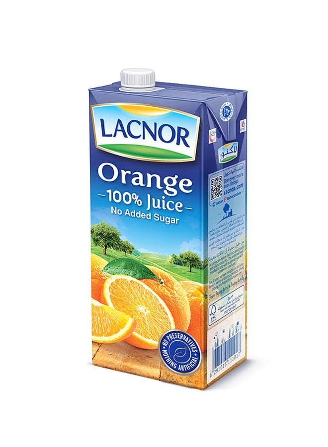 Lacnor No Added Sugar, 100 Percent Juice, Orange 1Liters