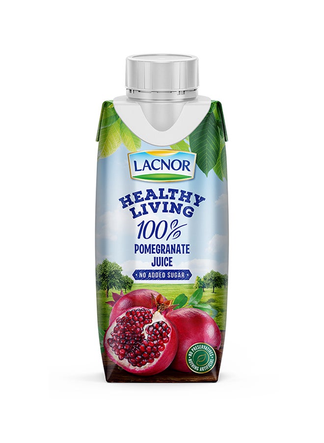 Lacnor Healthy Living Pomegranate Juice, No Added Sugar 250ml - Image 1