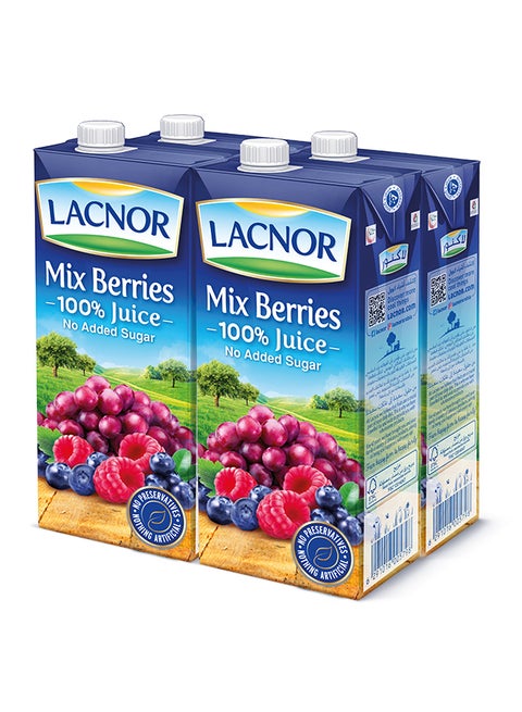 Essentials Mix Berries 100 Percent Juice With No Added Sugar Mixed Berries 1Liters Pack of 4