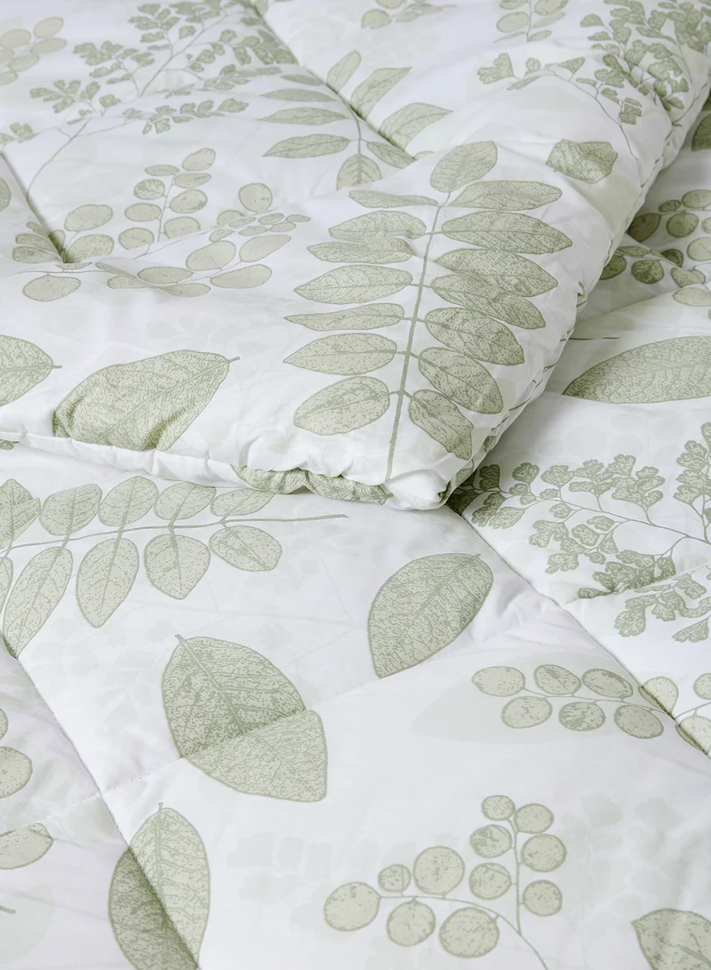 Noon East Comforter Set With Pillow Cover 50X75 Cm, Comforter 260X240 Cm - For King/Super King Size Mattress - 100% Cotton Morgan Percale - Sleep Well Lightweight And Warm Bed Linen Pink/Grey Green