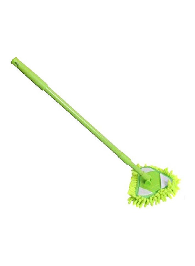 Extendable Triangle Mop 180 Degree Rotatable Adjustable Triangular Cleaning Mop Green 90cm - Image 1