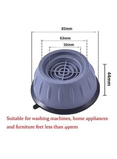 Generic Anti Vibration Pads For Universal Washing Machine Universal Foot Base Grey  - Image 2