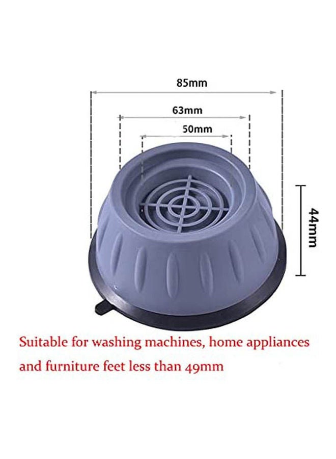 Generic Anti Vibration Pads For Universal Washing Machine Universal Foot Base Grey  - Image 2