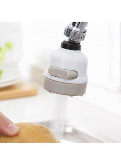 Generic 360°Swivel Faucet Splash,Faucet Sprayer Three Gear Adjustable,Water Saver Water Flow Settings For Kitchen White  - Image 1