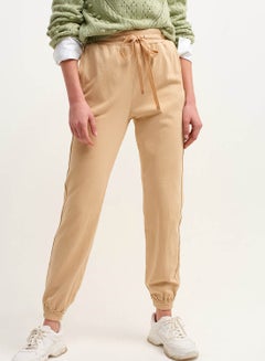 Cotton Carrot Fit Pants Beige - v1647270392/N52869623V_2