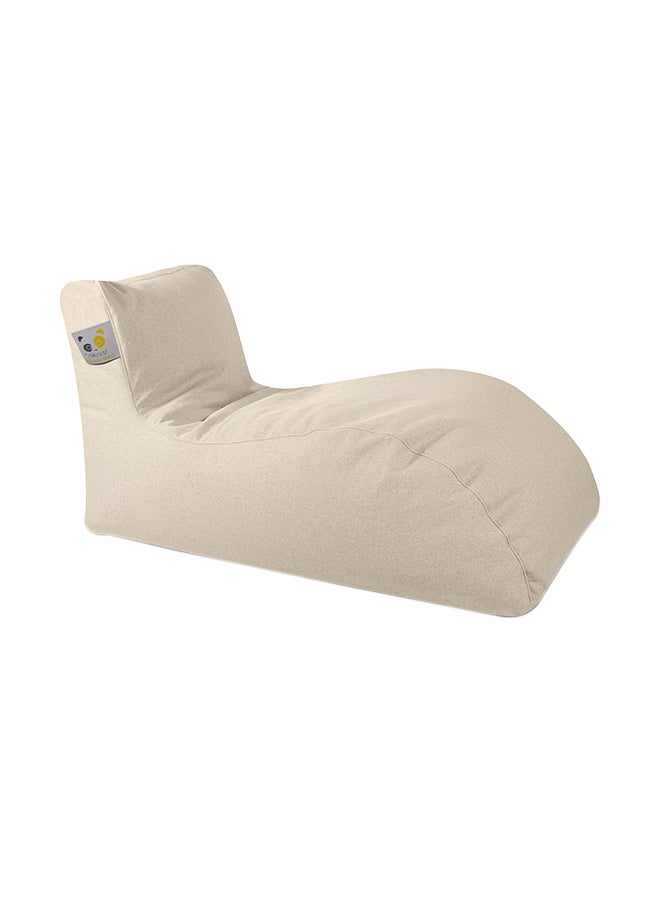 PANDOZ - Ultra-Soft Bean Bag Relaxing Chair White 135x35x70cm - Image 1