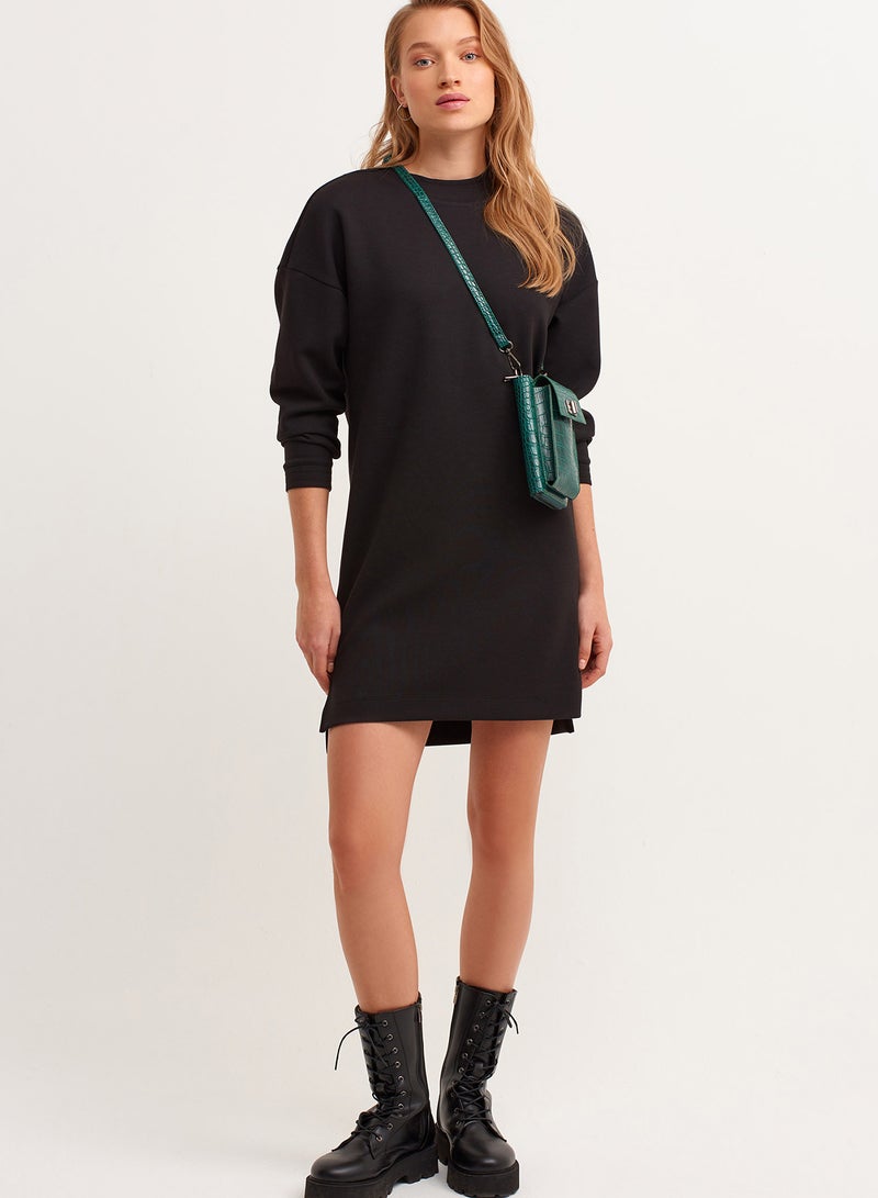 OXXO Plain Detailed Dress Black  - Image 1