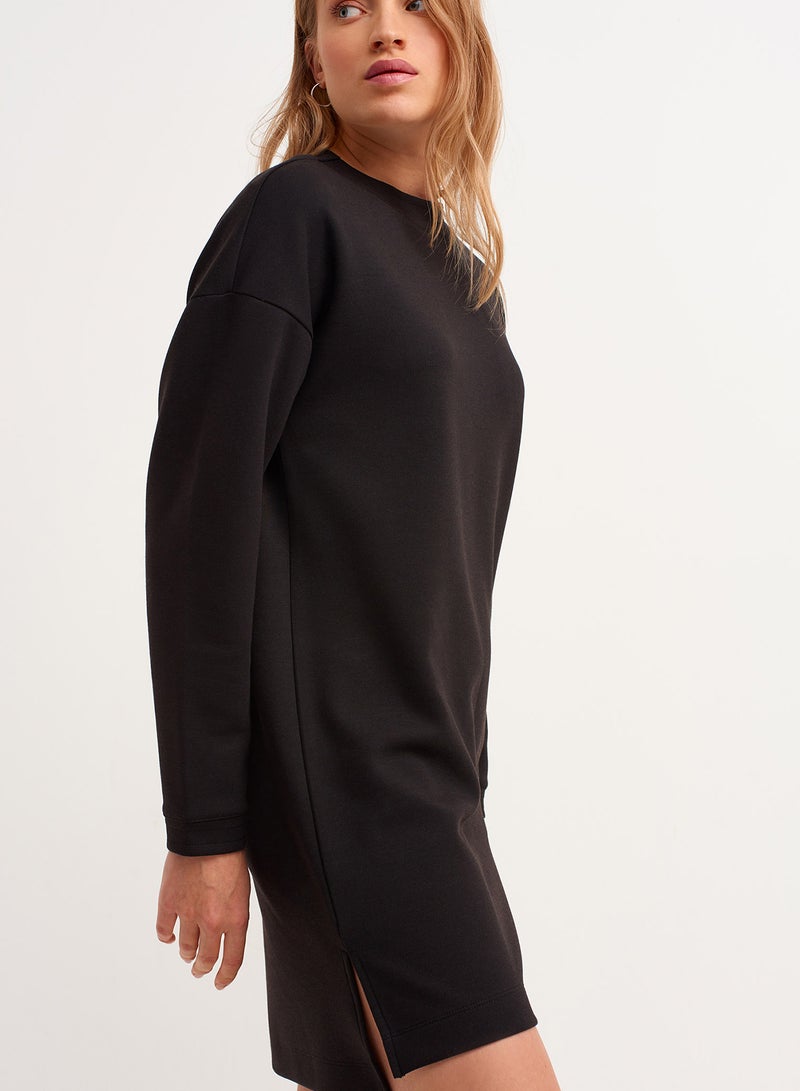 OXXO Plain Detailed Dress Black  - Image 3