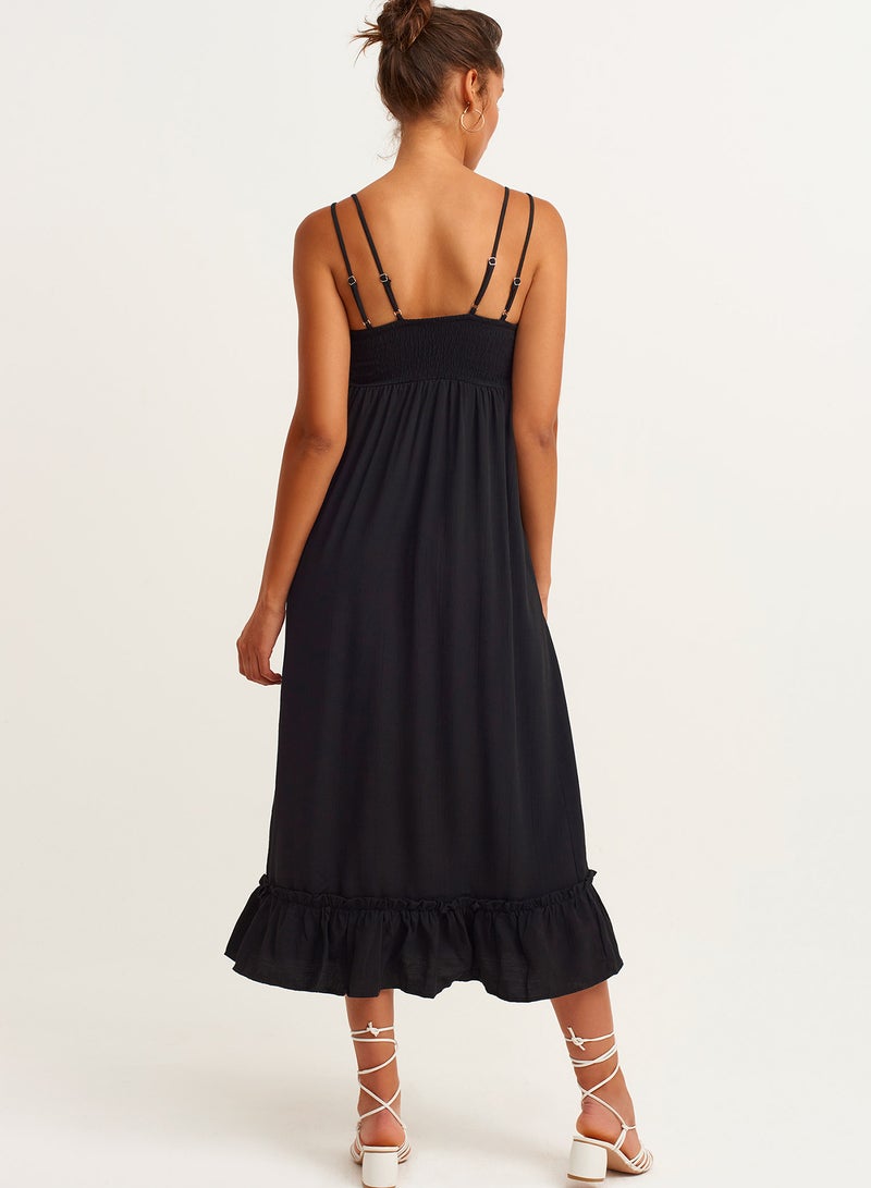 OXXO Cut-Out And Slit Detailed Dress Black  - Image 3
