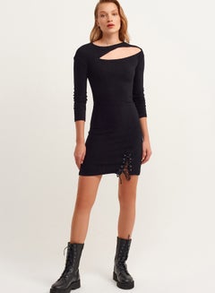 Mini Dress With Cut Out Details Black - v1647272584/N52868139V_2