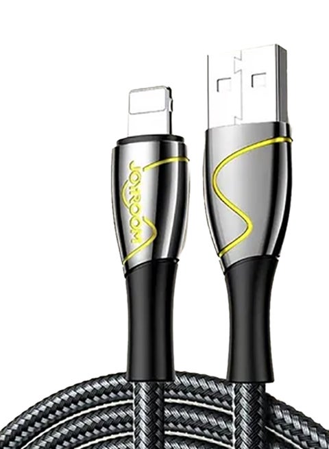 Mermaid Series 2.4A USB To Lightning Data Cable 1.2 M Black
