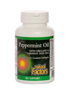 natural Factors Peppermint Oil With Oregano And Caraway Seed Oils - 60 Softgels  - Image 1