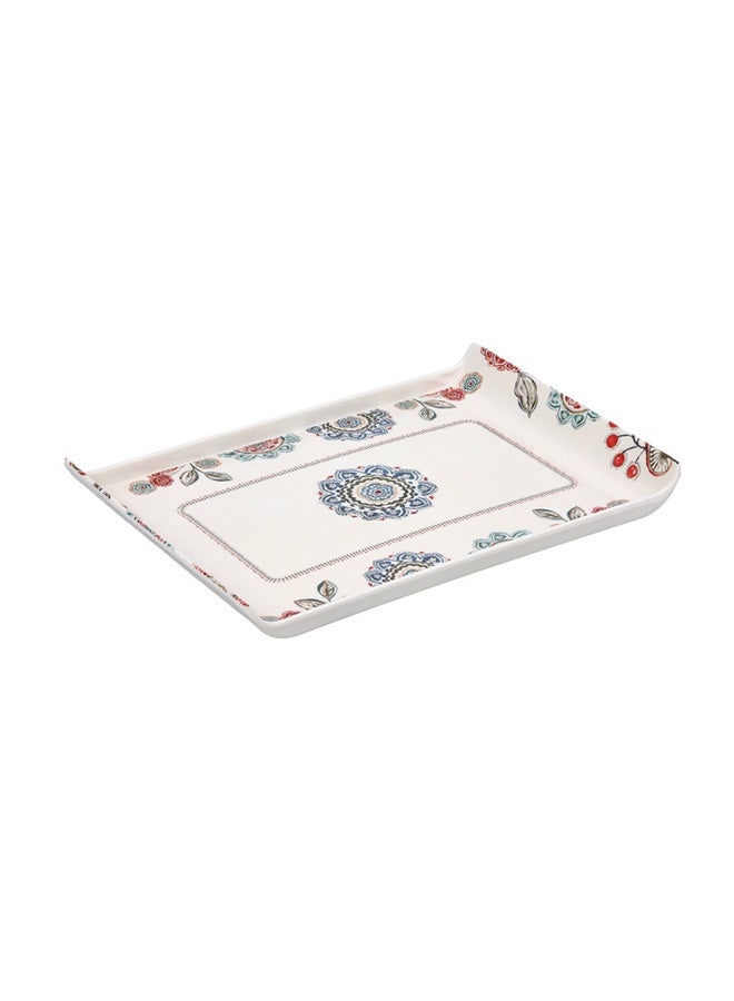 Royalford Floral Printed Tray Assorted Colors 22.9x16cm 