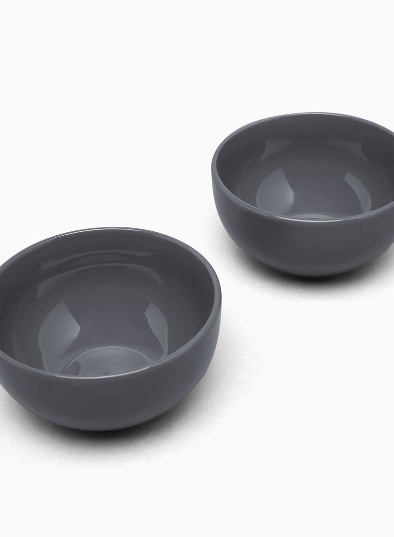 Noon East 4-Piece Stoneware Bowls Set Medium Grey 5.5inch  - Image 3