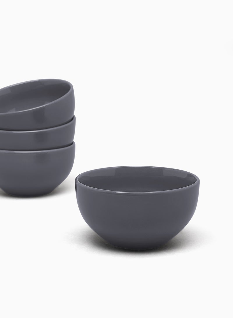 Noon East 4-Piece Stoneware Bowls Set Medium Grey 5.5inch  - Image 4