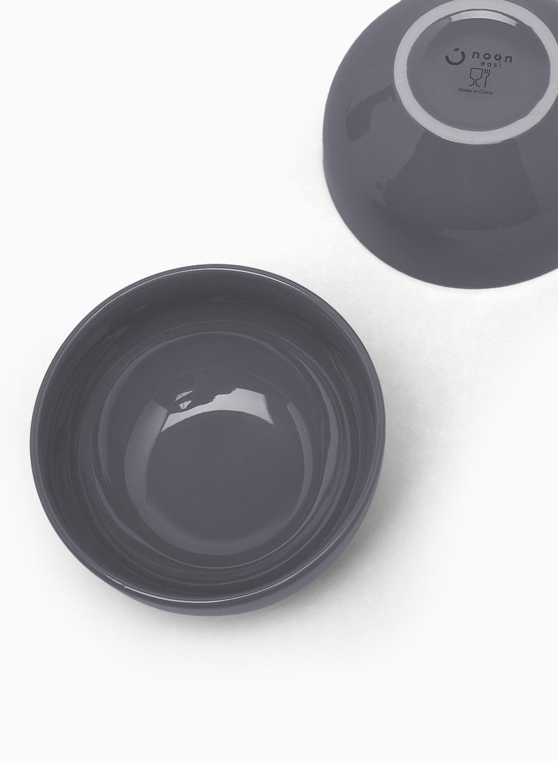 Noon East 4-Piece Stoneware Bowls Set Medium Grey 5.5inch  - Image 5