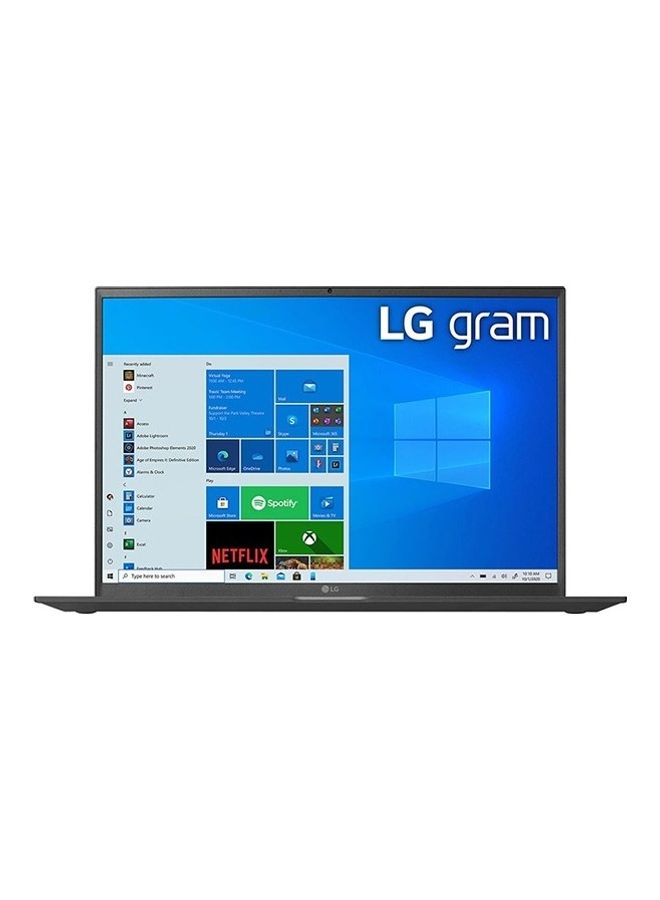 إل جي - كمبيوتر جرام بشاشة مقاس 17 بوصة بدقةٍ عالية الوضوح رباعية، ومعالج كور i7-1165G7 من الجيل 11، وذاكرة رام سعة 16 جيجابايت، ومحرك أقراص SSD سعة 1 تيرابايت، وبطاقة رسومات إنتل أيريس XE english_arabic أسود - Image 1
