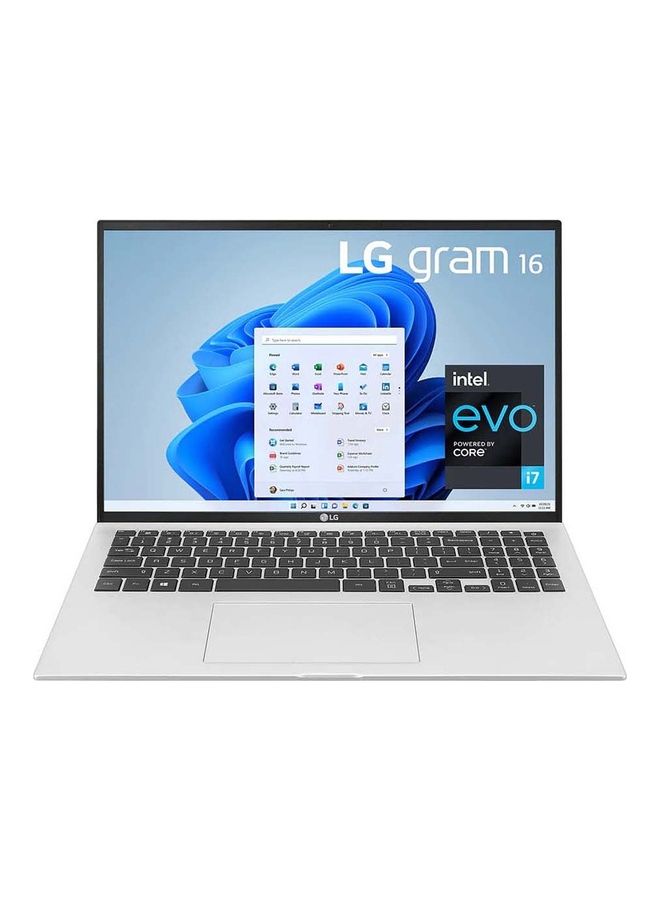 إل جي - لابتوب جرام بشاشة مقاس 16 بوصة بدقة رباعية عالية الوضوح ومعالج كور i7-1165G7 من الجيل الحادي عشر/ ذاكرة رام سعة 16 جيجابايت/ محرك أقراص SSD سعة 1 تيرابايت/ بطاقة رسومات إنتل أيريس XE/ نظام تشغيل ويندوز 10 هوم (64 بت) الإنجليزية/العربية فضي - Image 1