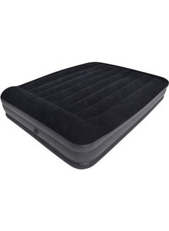 Avenli High Raised Airbed Twin Inflatable With Built In Pillow Polystyrene Black 203x152x46cm