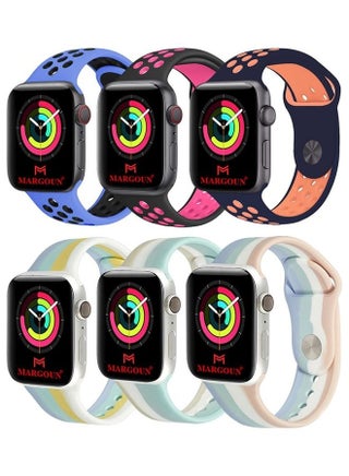 Apple Watch 45Mm 44Mm 42 Silicone Sport Band 6 Pack Nike Design Collection 5 - v1647336707/N52904852A_1