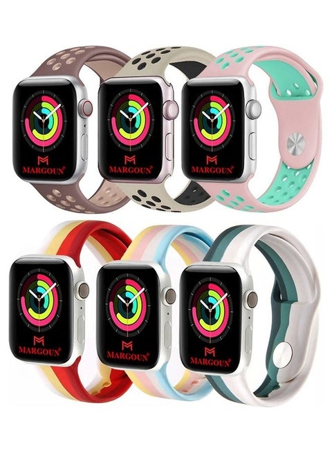 Apple Watch 45Mm 44Mm 42 Silicone Sport Band 6 Pack Nike Design Collection 1